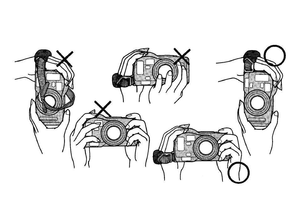 Holding the camera | Olympus Infinity Super Zoom 330 User Manual | Page 10 / 66