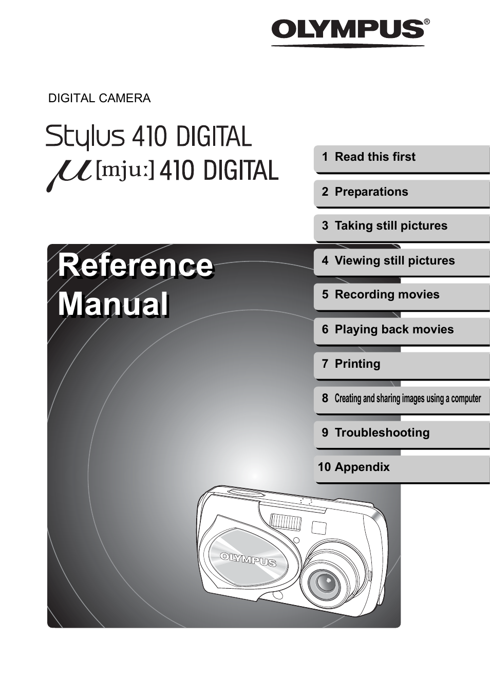 Olympus Stylus 410 Digital User Manual | 228 pages
