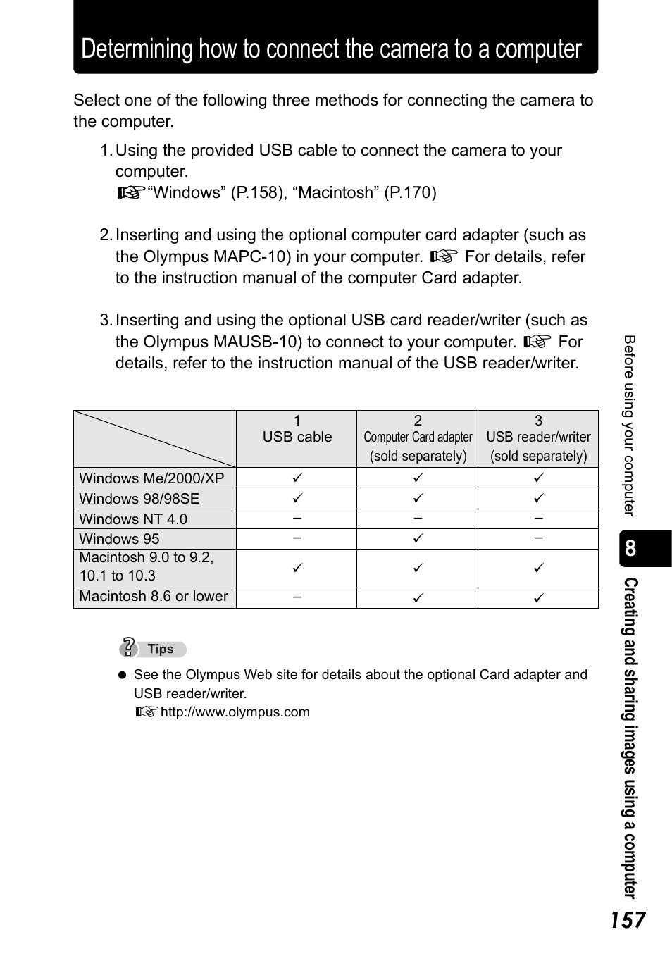 Olympus Stylus 410 Digital User Manual | Page 157 / 228