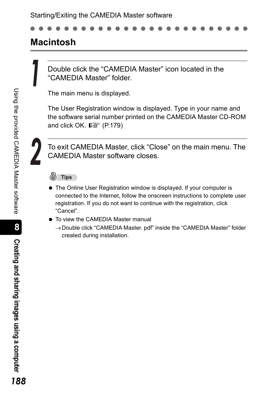 Macintosh | Olympus Stylus 410 Digital User Manual | Page 188 / 228
