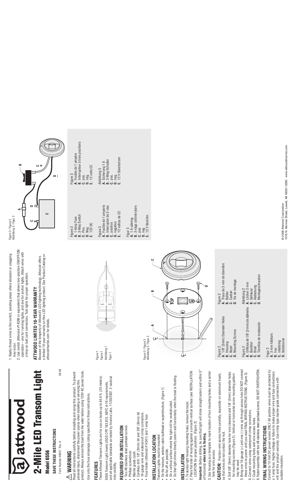 Attwood 6556 User Manual | 2 pages
