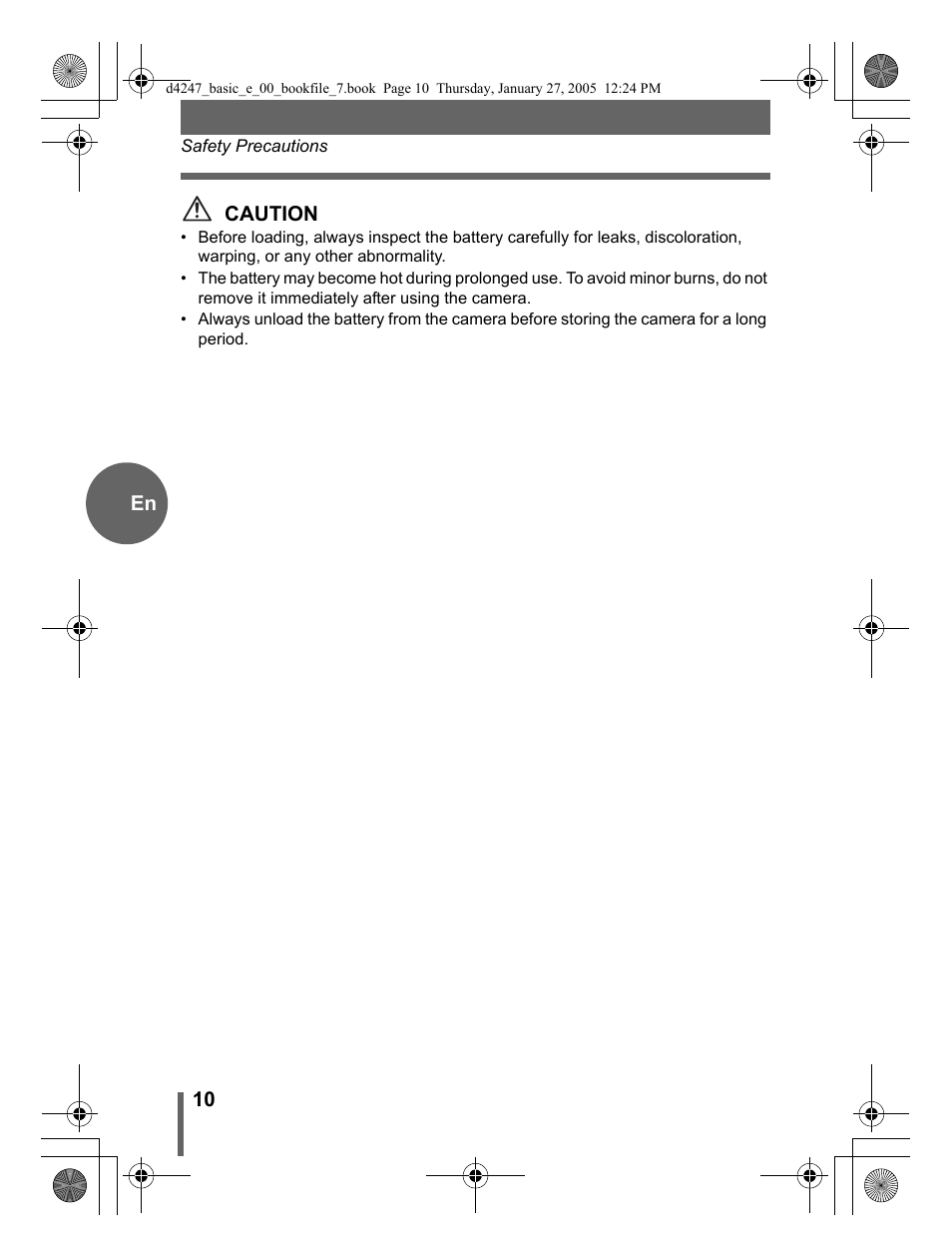 Olympus Stylus Verve S User Manual | Page 10 / 124