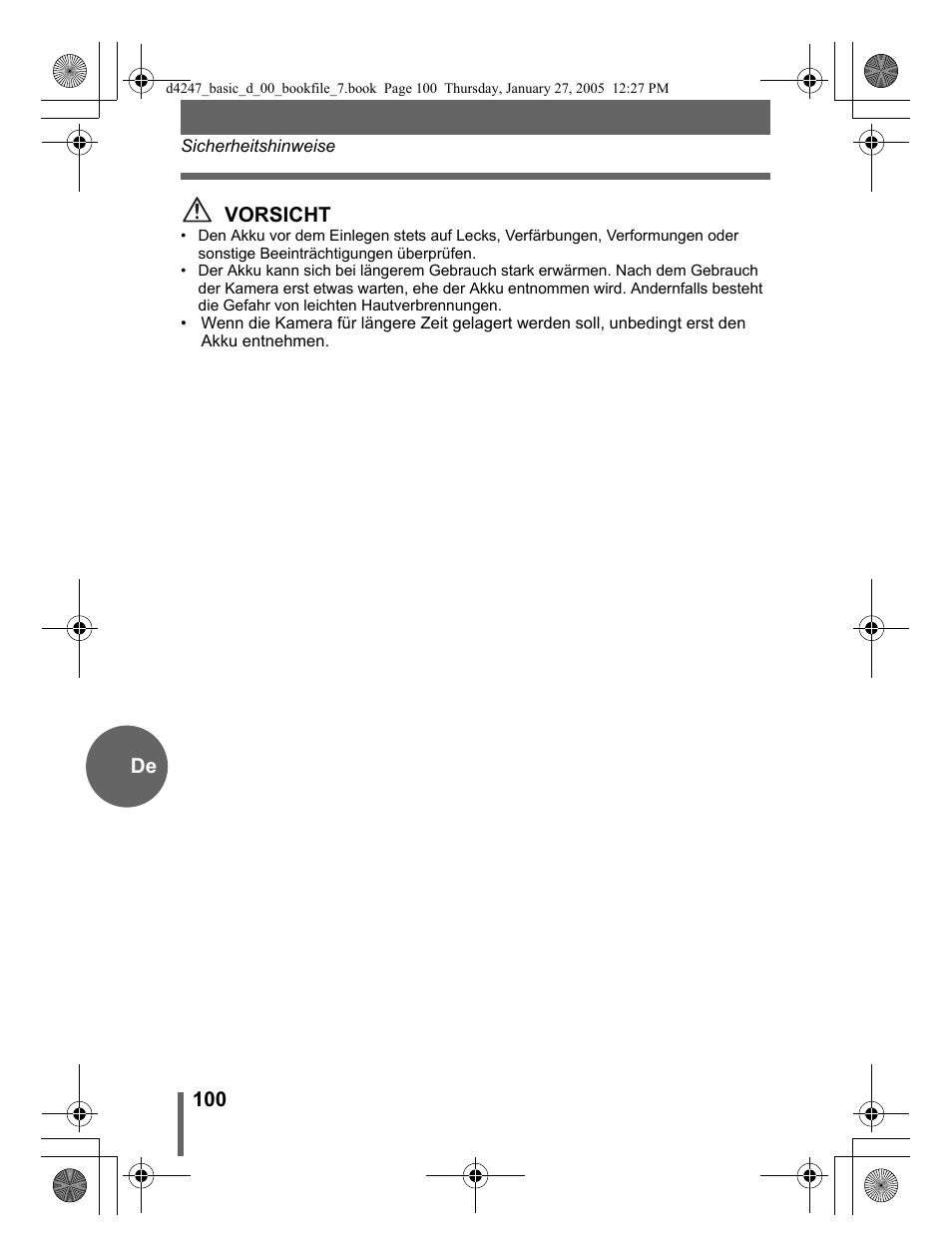 Olympus Stylus Verve S User Manual | Page 100 / 124