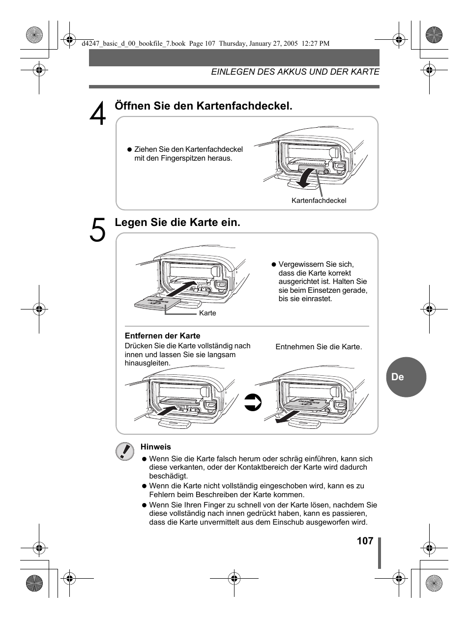 Olympus Stylus Verve S User Manual | Page 107 / 124