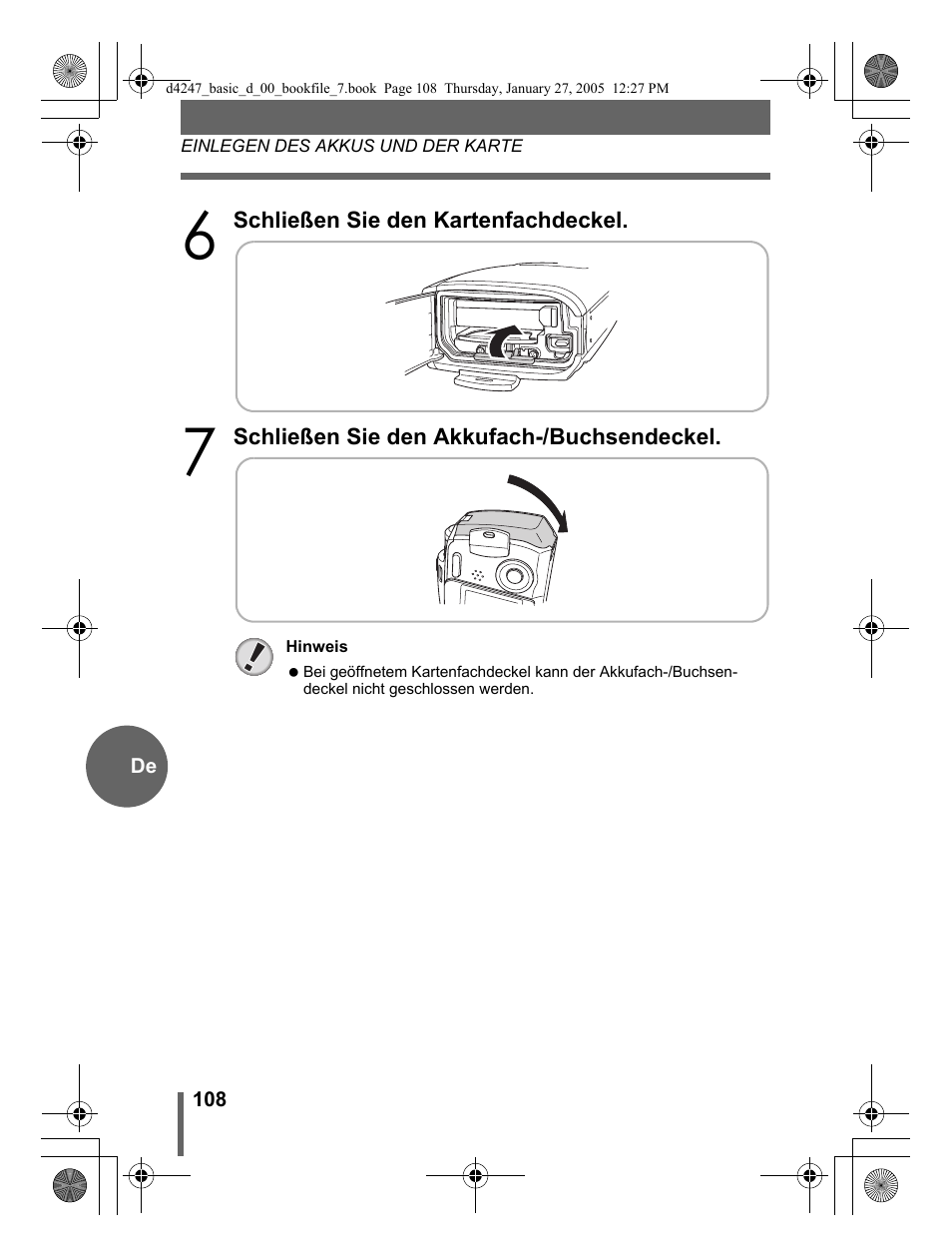 Olympus Stylus Verve S User Manual | Page 108 / 124
