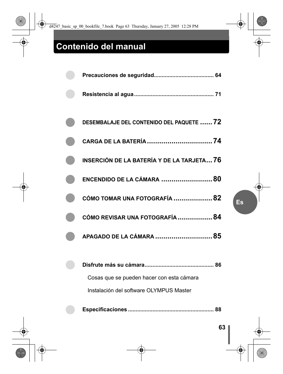 Olympus Stylus Verve S User Manual | Page 63 / 124