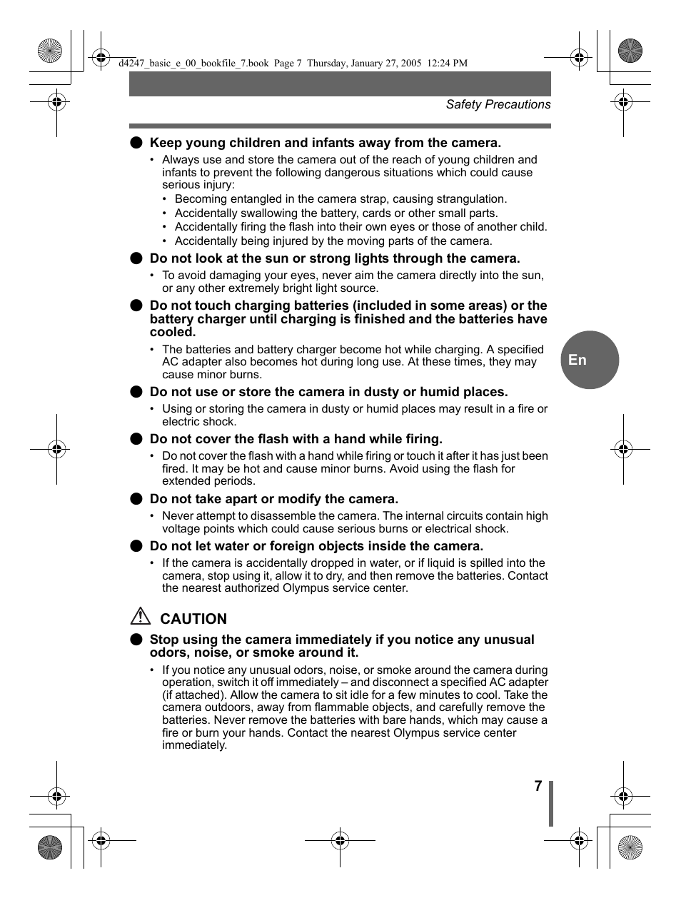 Olympus Stylus Verve S User Manual | Page 7 / 124