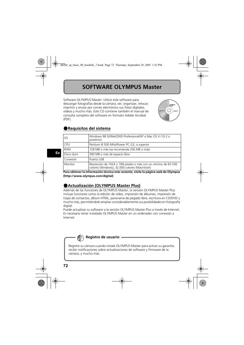 Software olympus master | Olympus SP-700 User Manual | Page 72 / 84