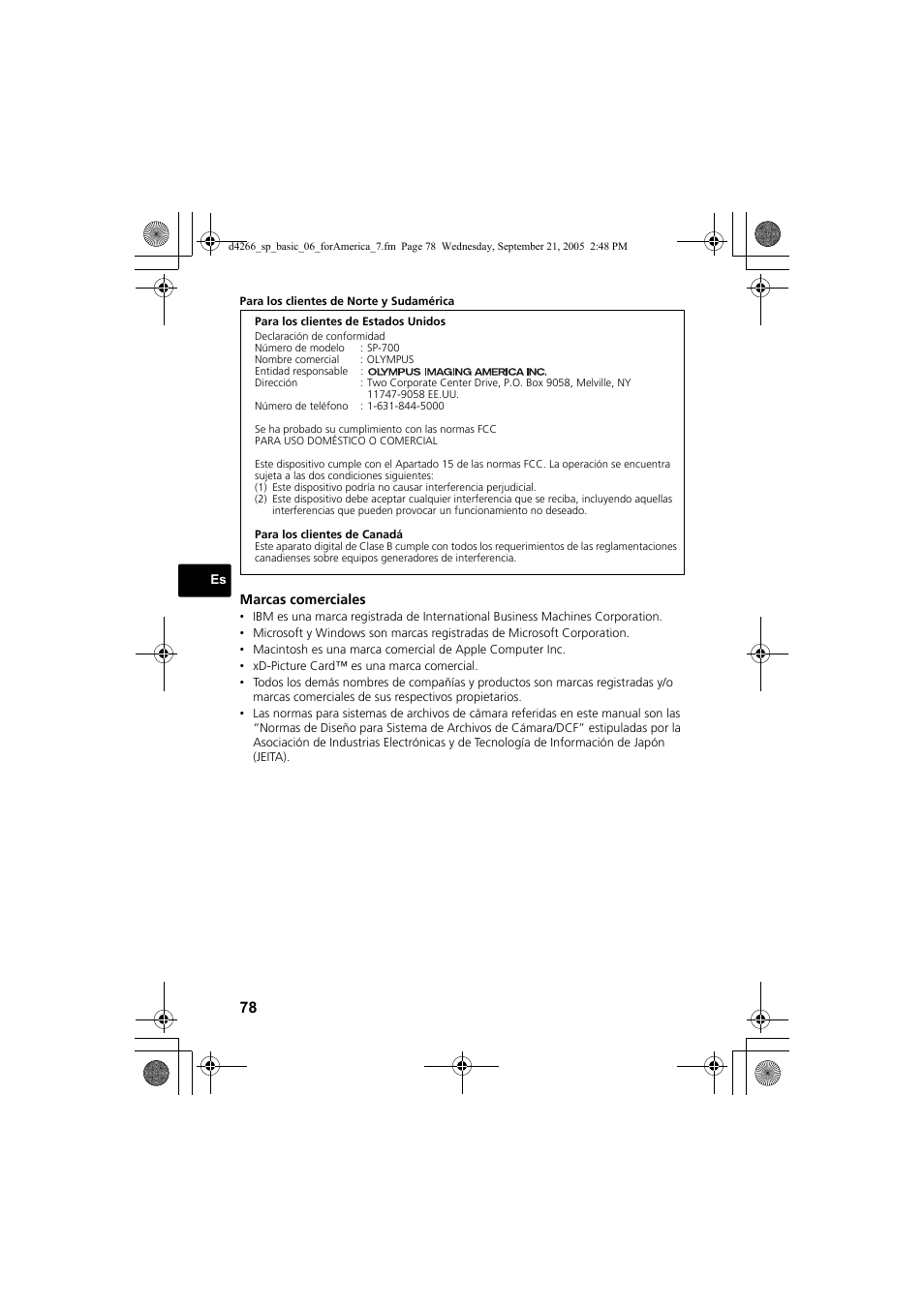 Olympus SP-700 User Manual | Page 78 / 84
