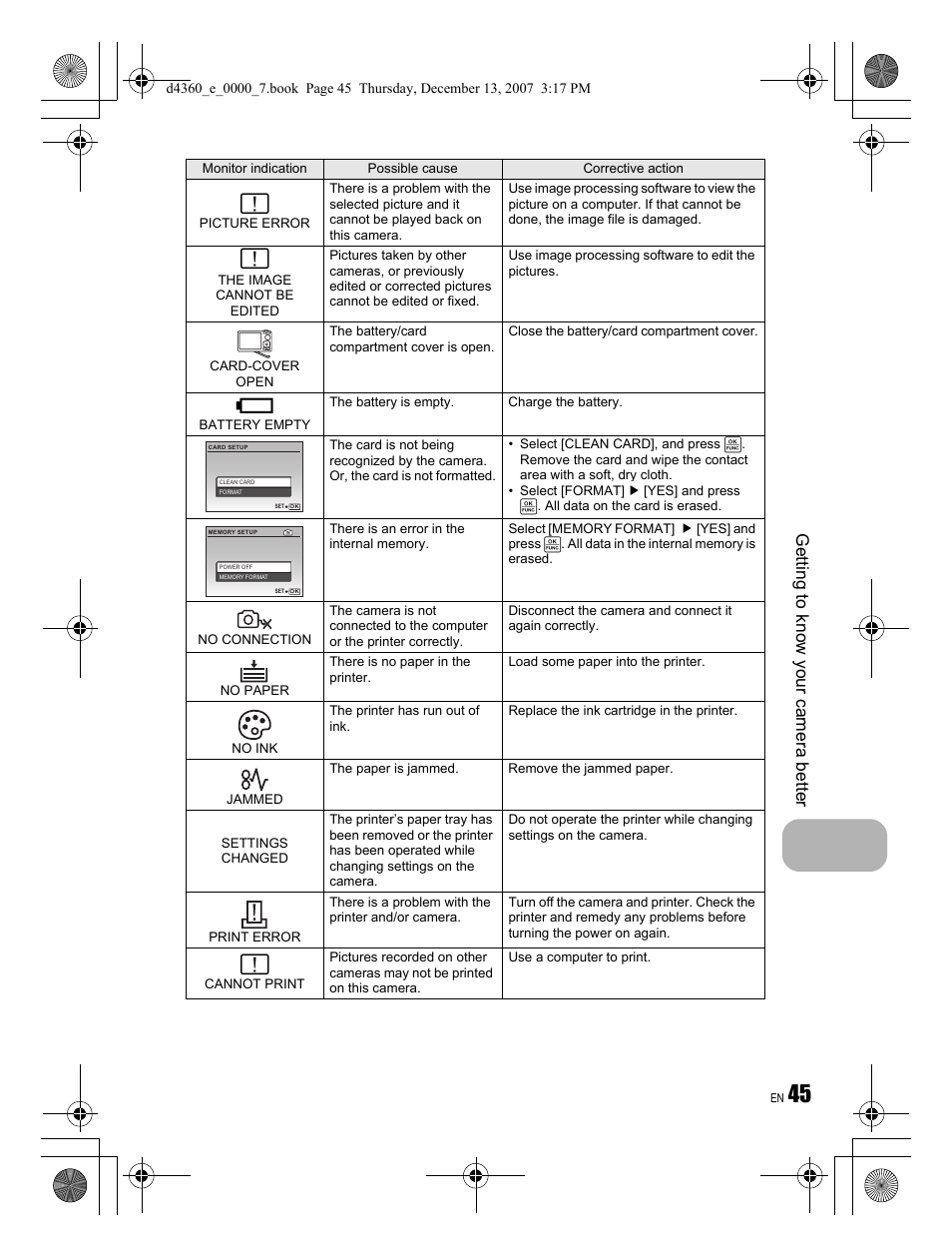 Getting to know your camera better | Olympus FE-350 User Manual | Page 45 / 68