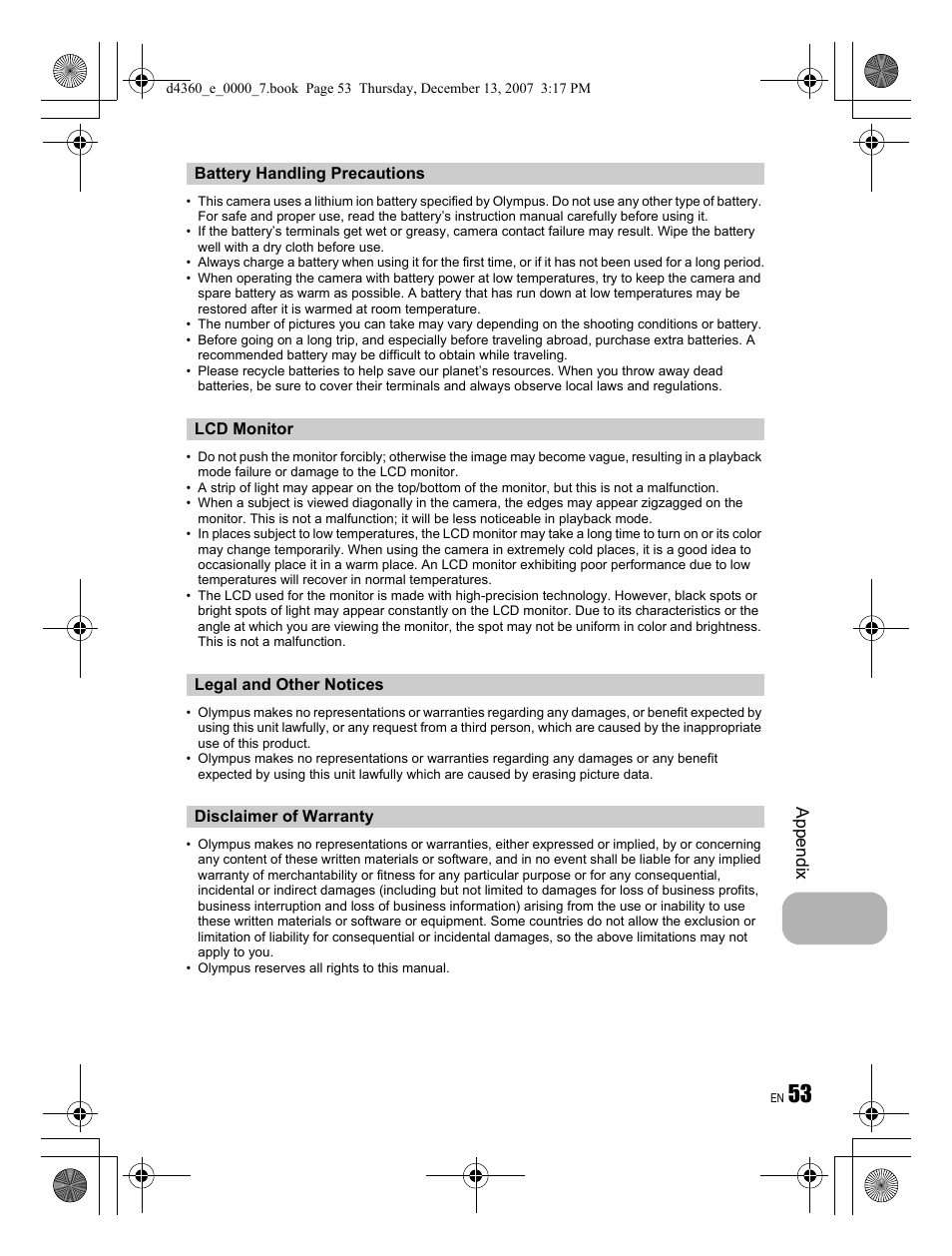 Olympus FE-350 User Manual | Page 53 / 68