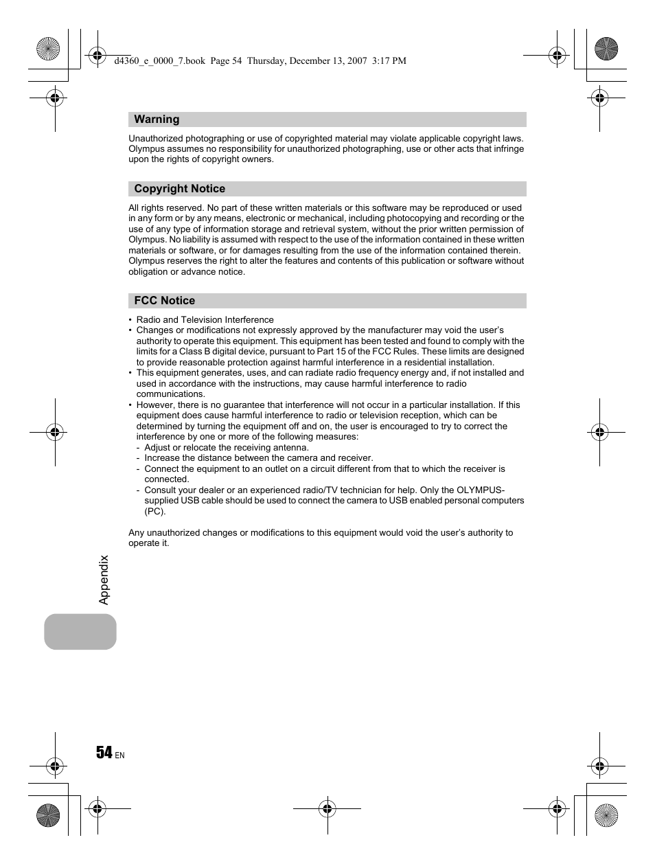 Olympus FE-350 User Manual | Page 54 / 68