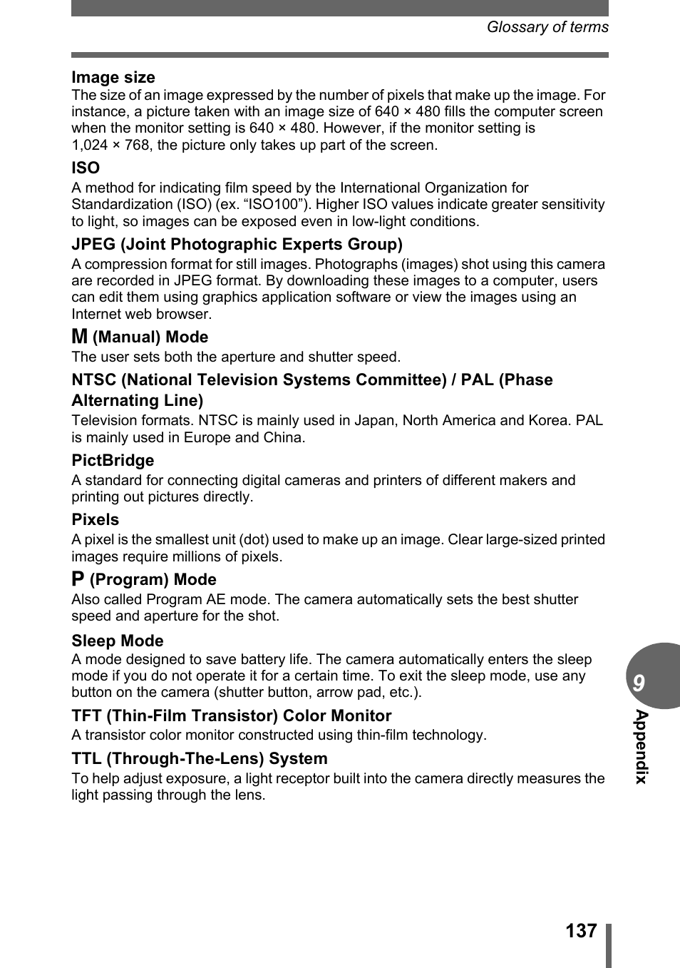 Olympus D-595 Zoom User Manual | Page 137 / 156