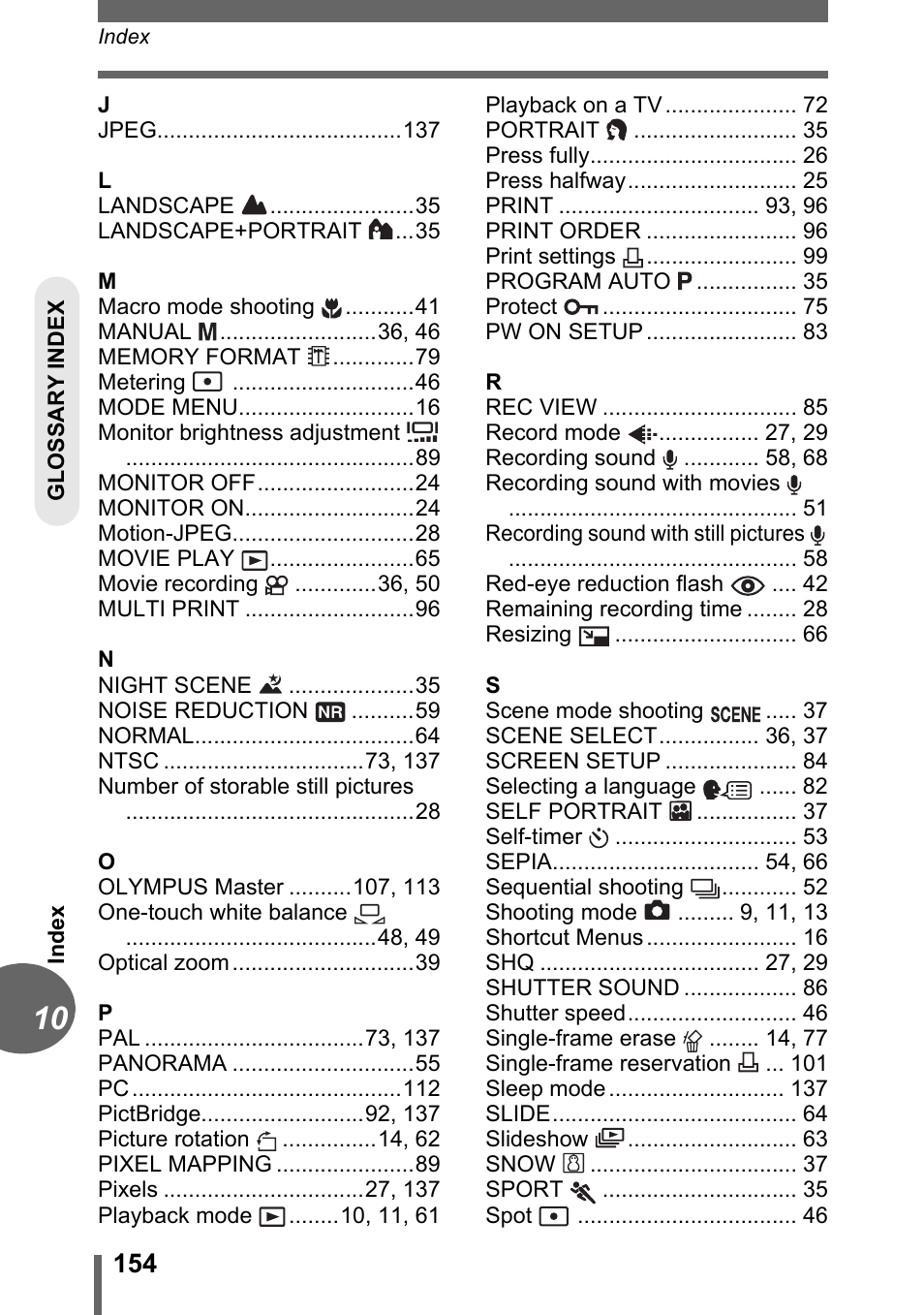 Olympus D-595 Zoom User Manual | Page 154 / 156
