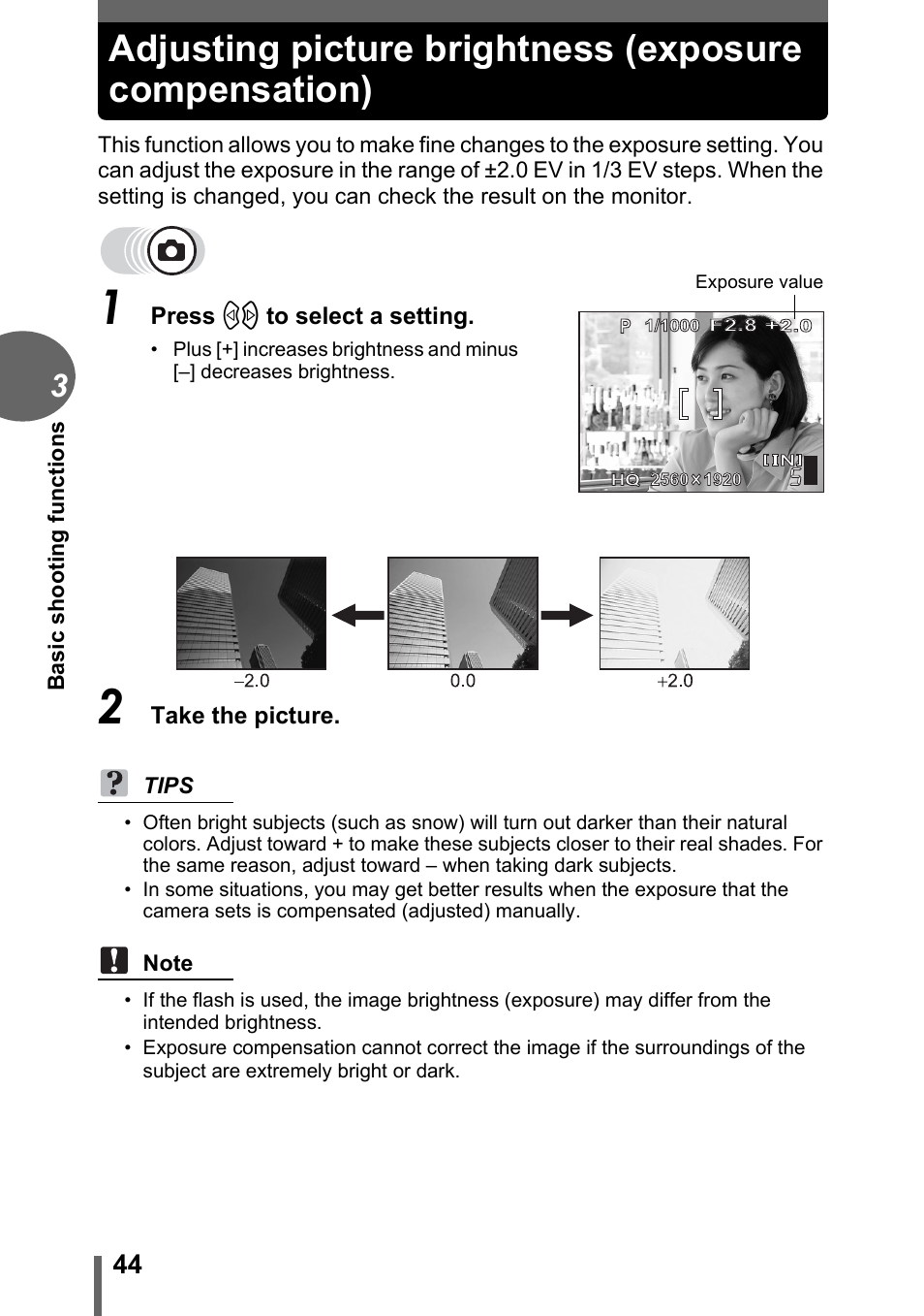 P. 44 | Olympus D-595 Zoom User Manual | Page 44 / 156