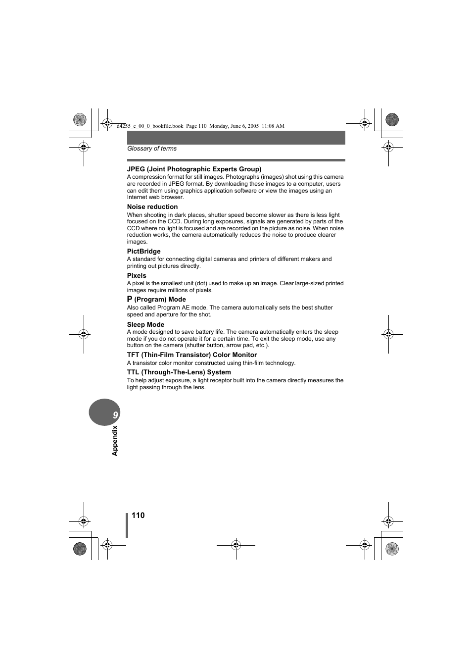 Olympus D-555 Zoom ImageLink User Manual | Page 110 / 124