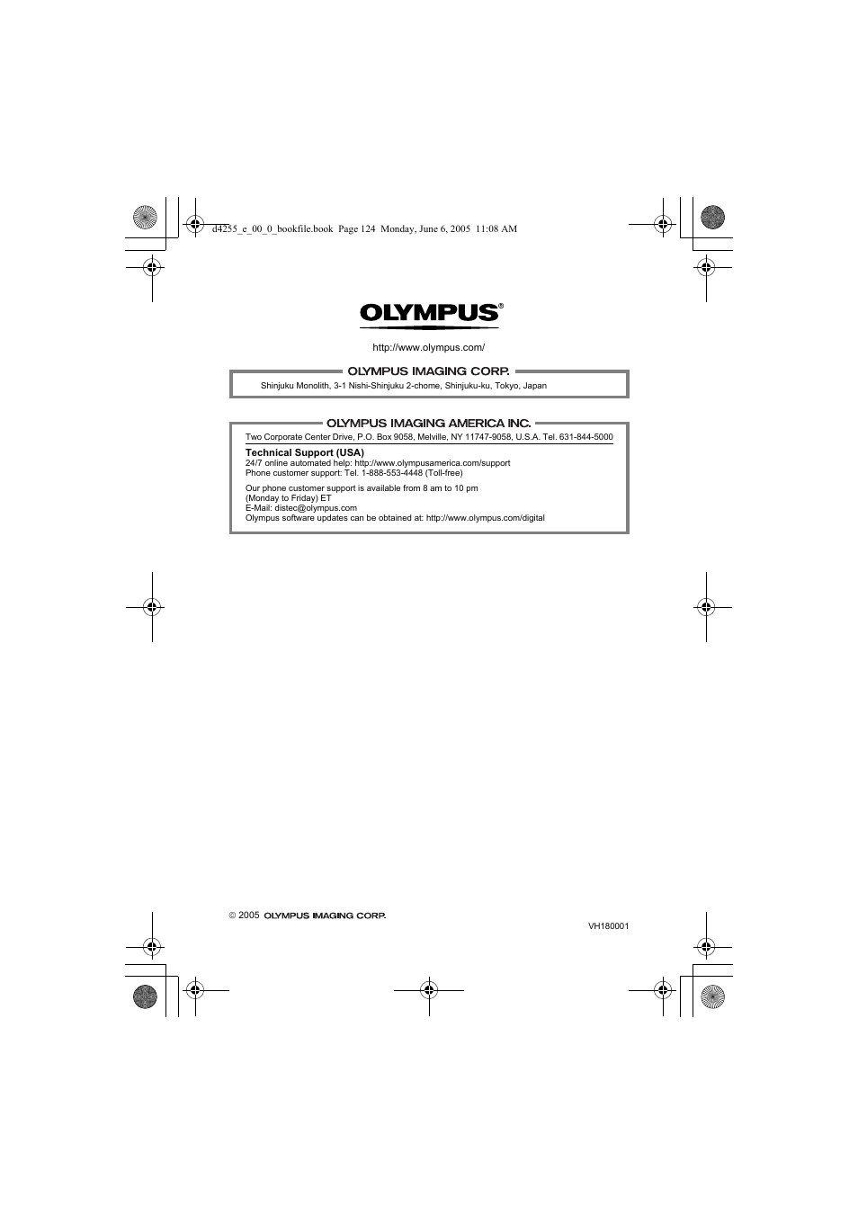 Olympus D-555 Zoom ImageLink User Manual | Page 124 / 124
