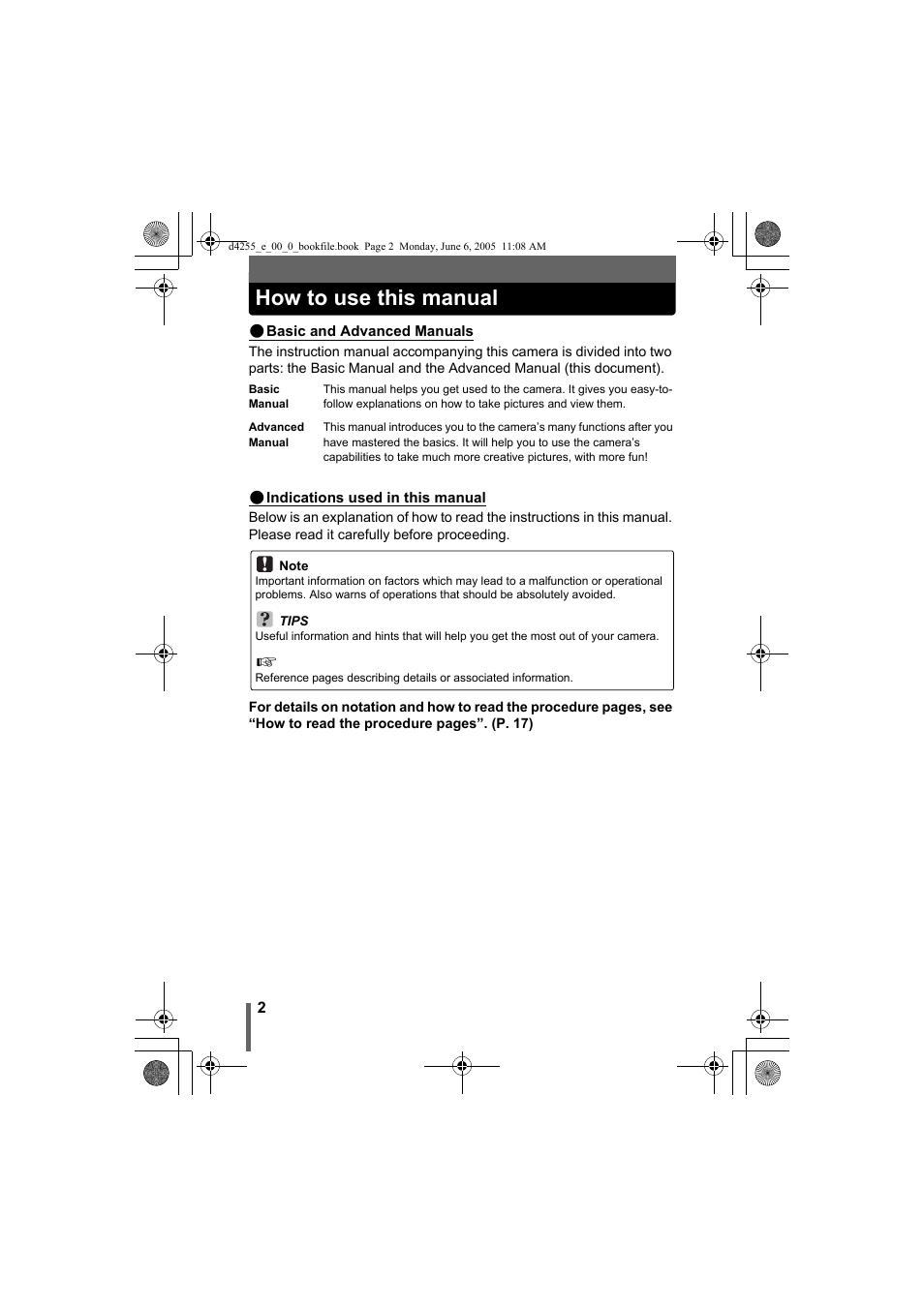 How to use this manual | Olympus D-555 Zoom ImageLink User Manual | Page 2 / 124