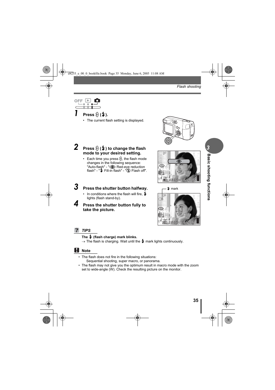 Olympus D-555 Zoom ImageLink User Manual | Page 35 / 124