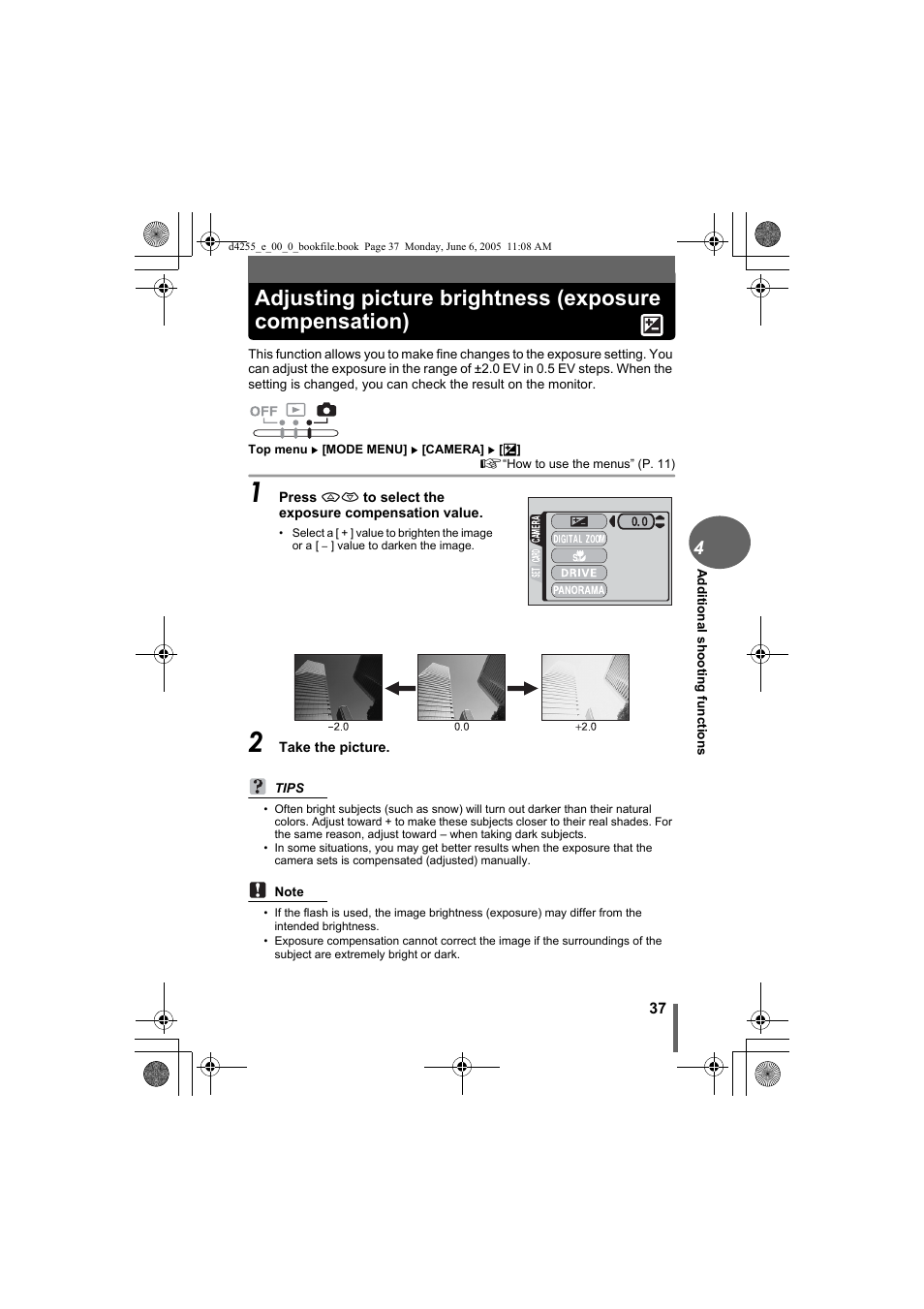 Olympus D-555 Zoom ImageLink User Manual | Page 37 / 124