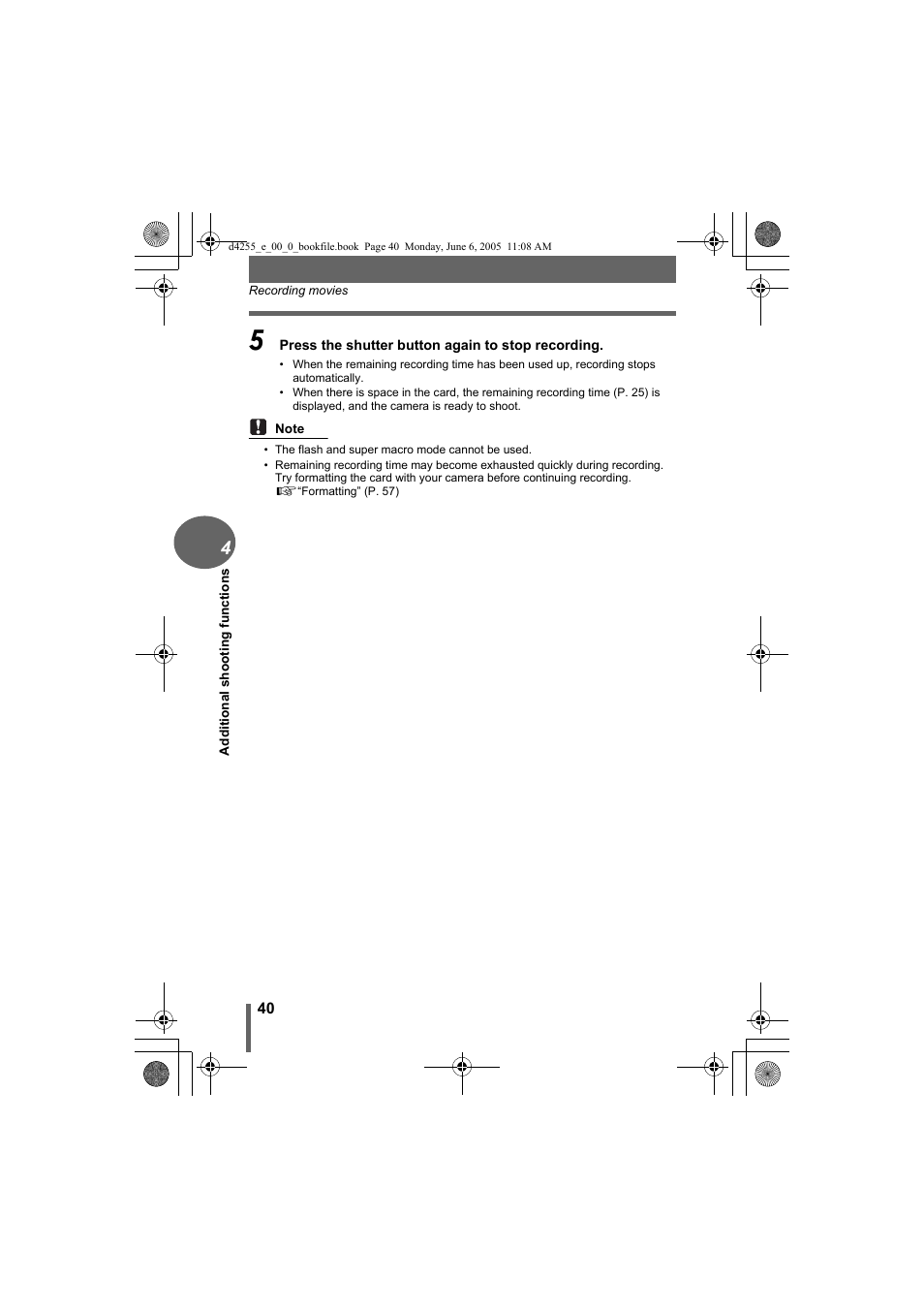 Olympus D-555 Zoom ImageLink User Manual | Page 40 / 124