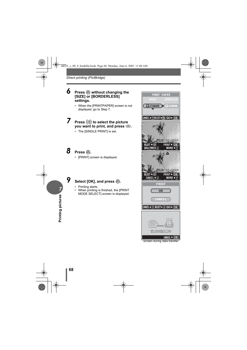 Olympus D-555 Zoom ImageLink User Manual | Page 68 / 124