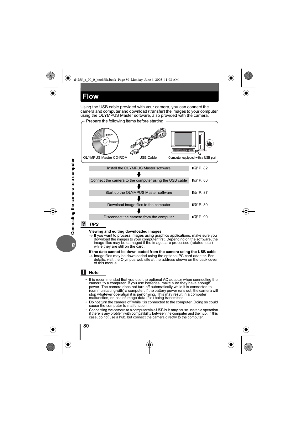 Flow | Olympus D-555 Zoom ImageLink User Manual | Page 80 / 124