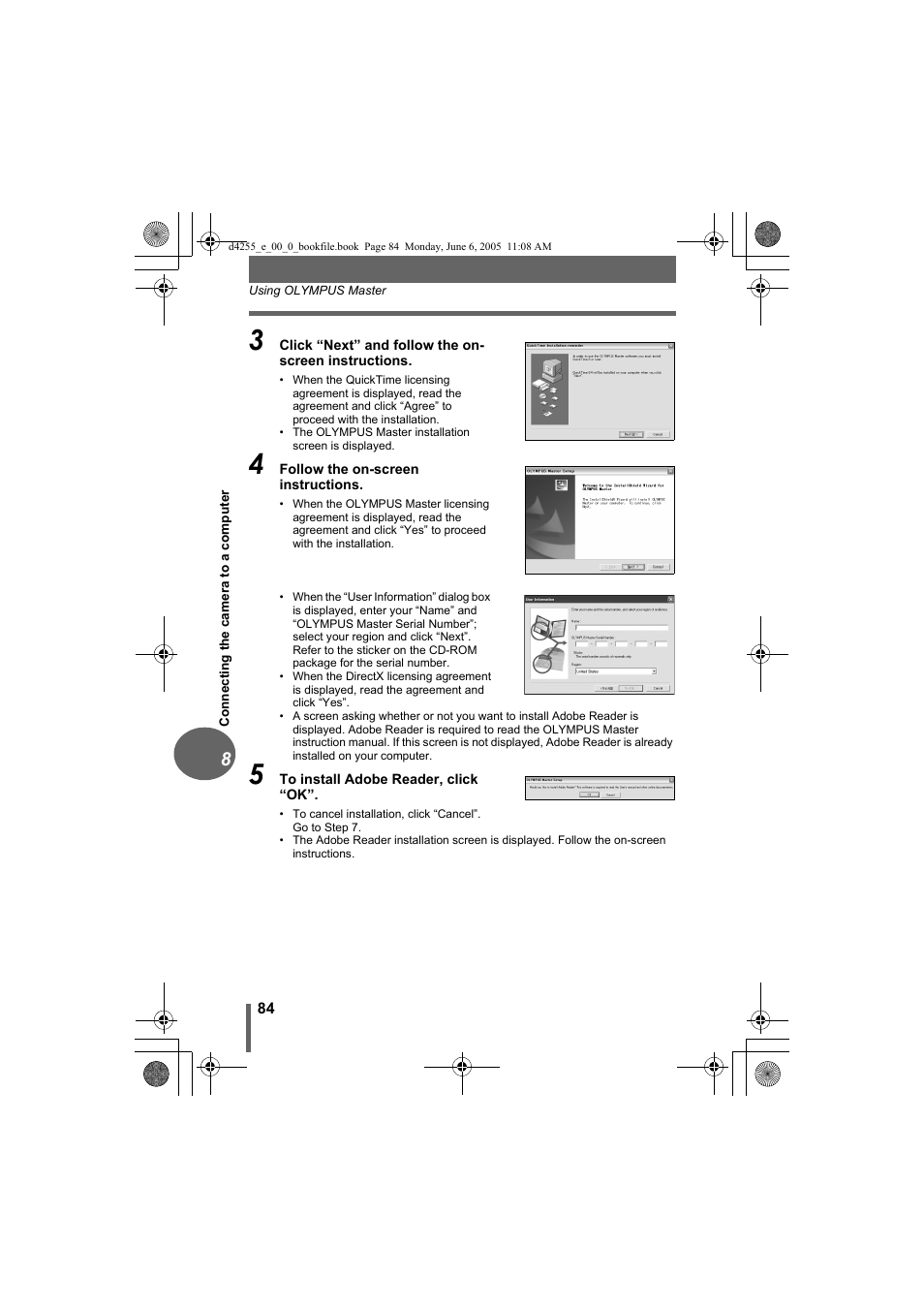 Olympus D-555 Zoom ImageLink User Manual | Page 84 / 124