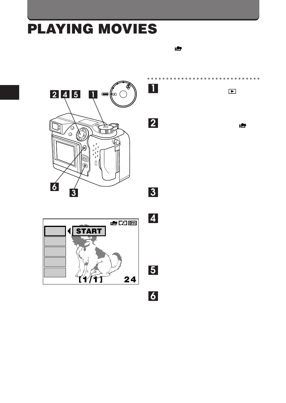 Playing movies | Olympus C-3000 Zoom User Manual | Page 2 / 86