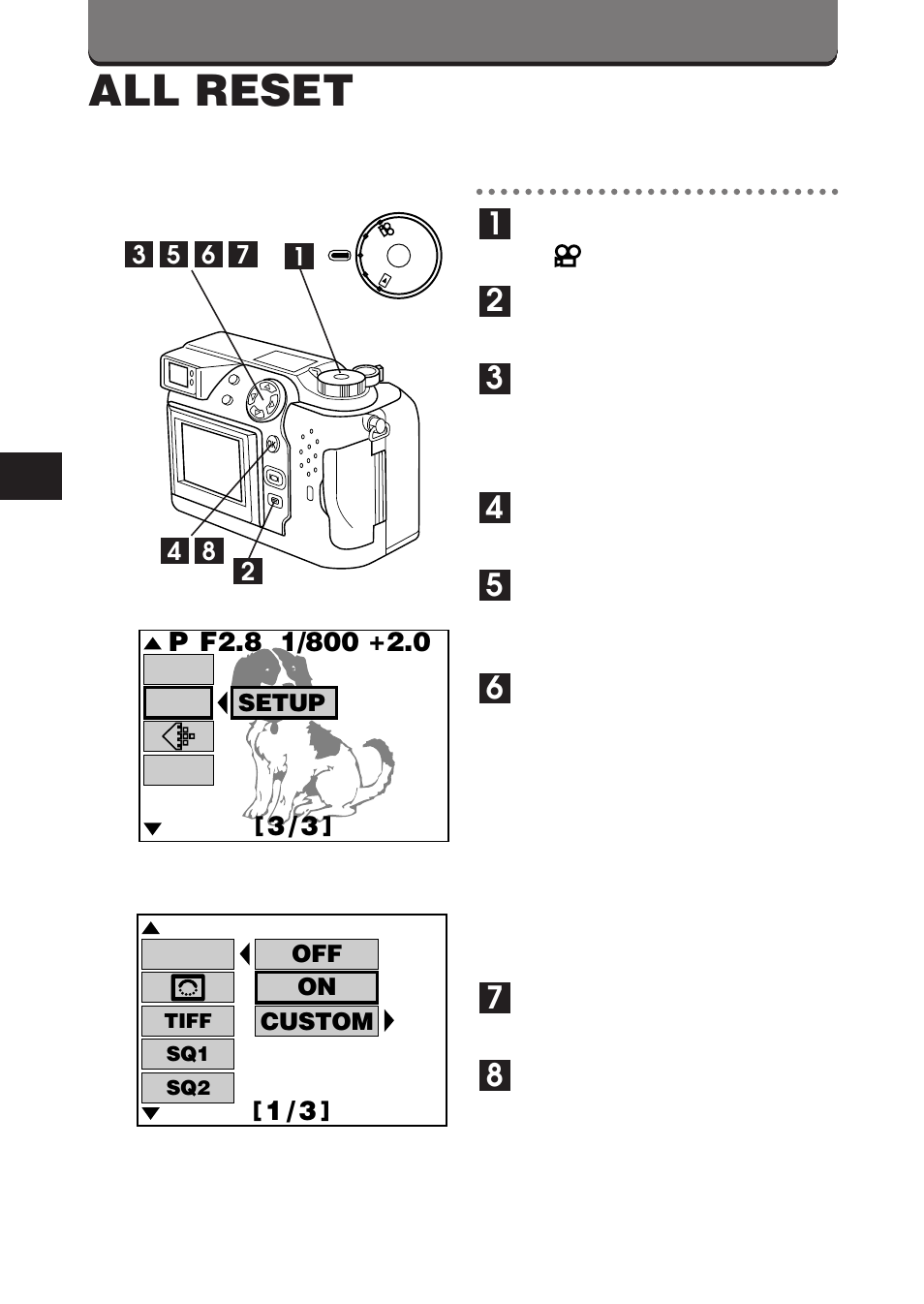 All reset | Olympus C-3000 Zoom User Manual | Page 44 / 86