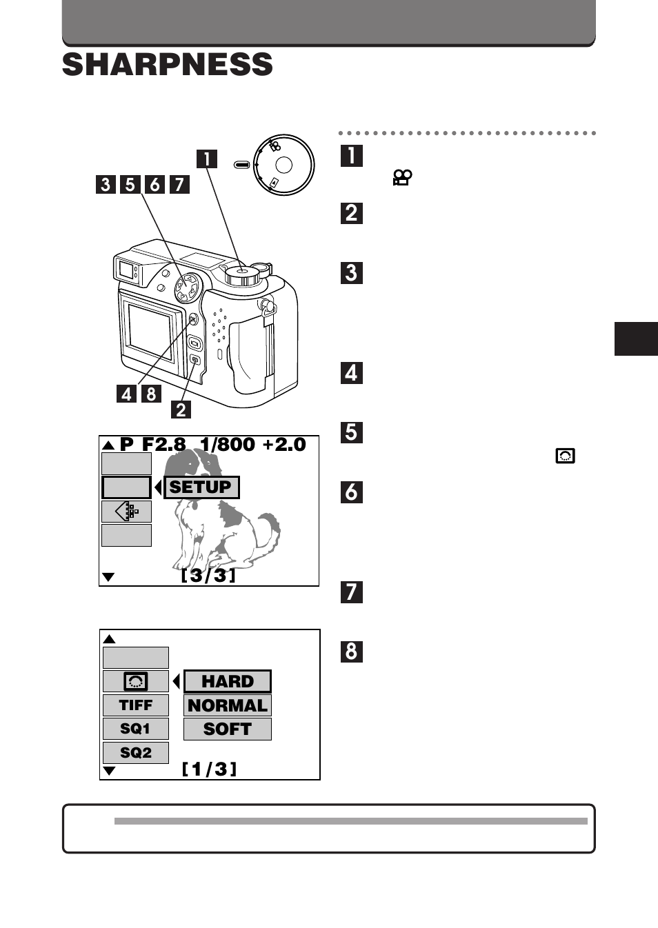 Sharpness | Olympus C-3000 Zoom User Manual | Page 49 / 86