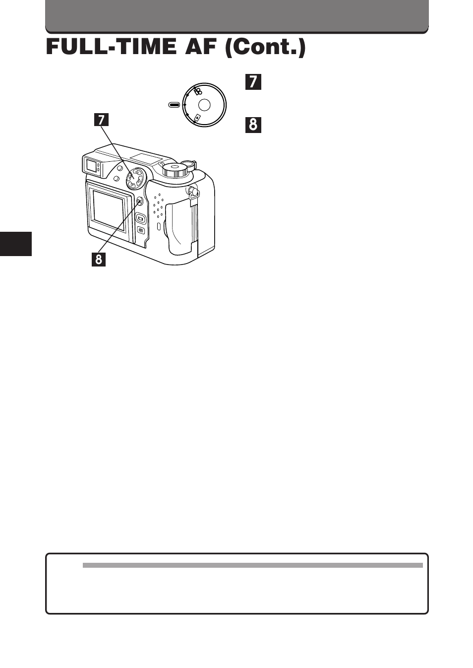 Full-time af (cont.) | Olympus C-3000 Zoom User Manual | Page 56 / 86