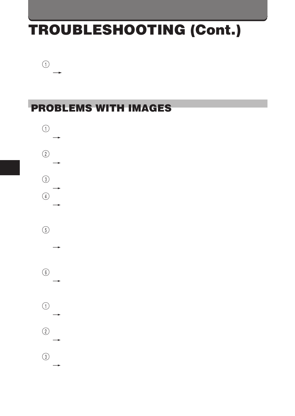 Troubleshooting (cont.), Problems with images | Olympus C-3000 Zoom User Manual | Page 74 / 86