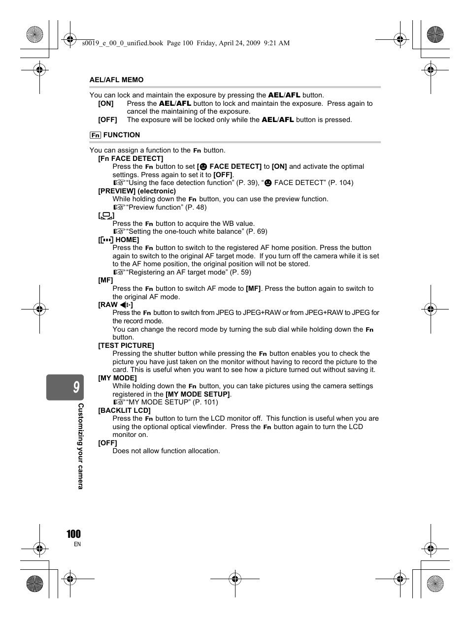 Olympus E-P1 User Manual | Page 100 / 164