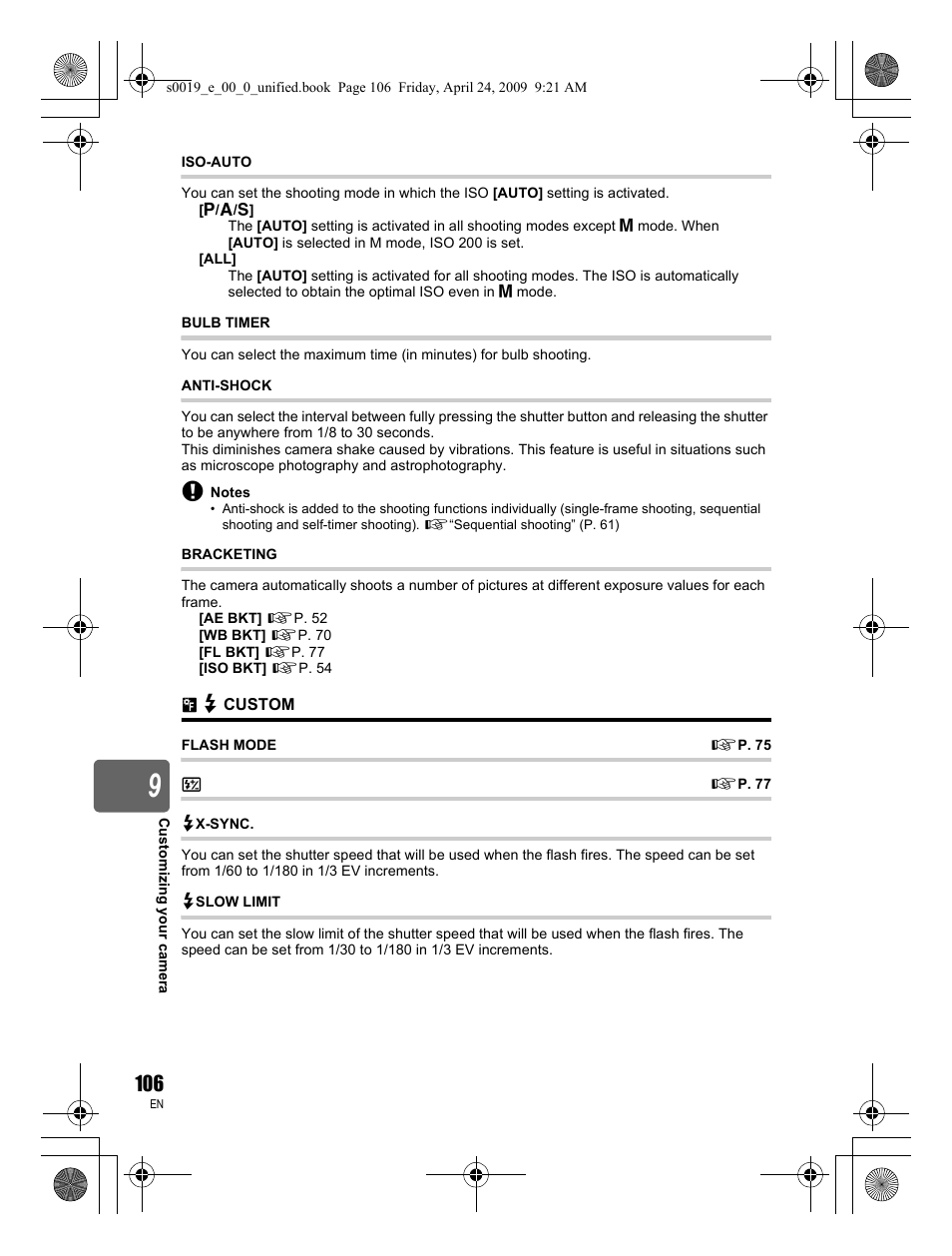 Olympus E-P1 User Manual | Page 106 / 164