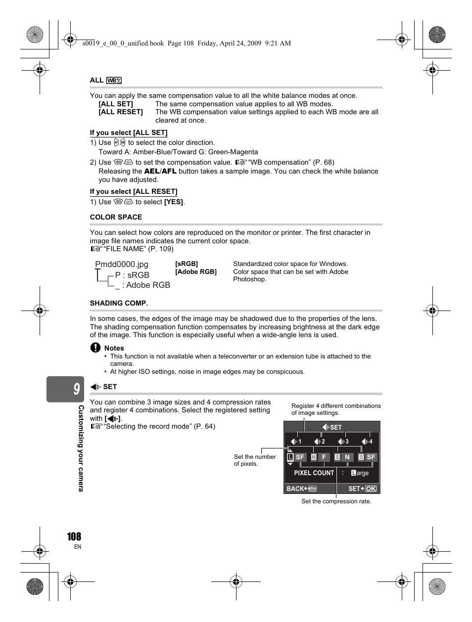 Olympus E-P1 User Manual | Page 108 / 164