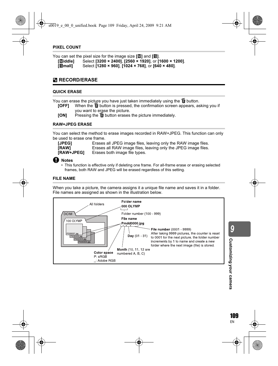 Olympus E-P1 User Manual | Page 109 / 164