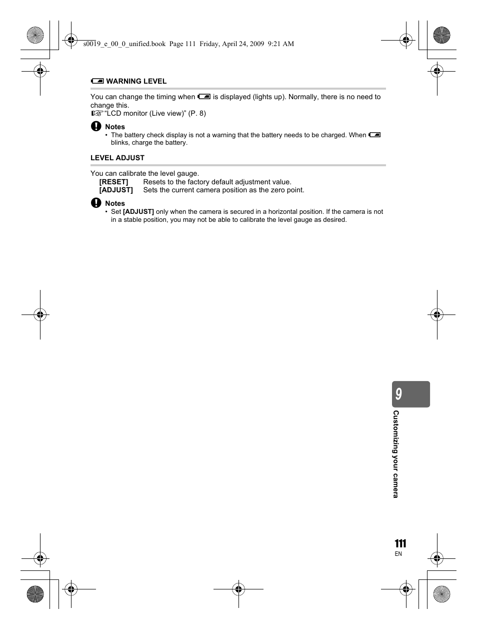 Olympus E-P1 User Manual | Page 111 / 164