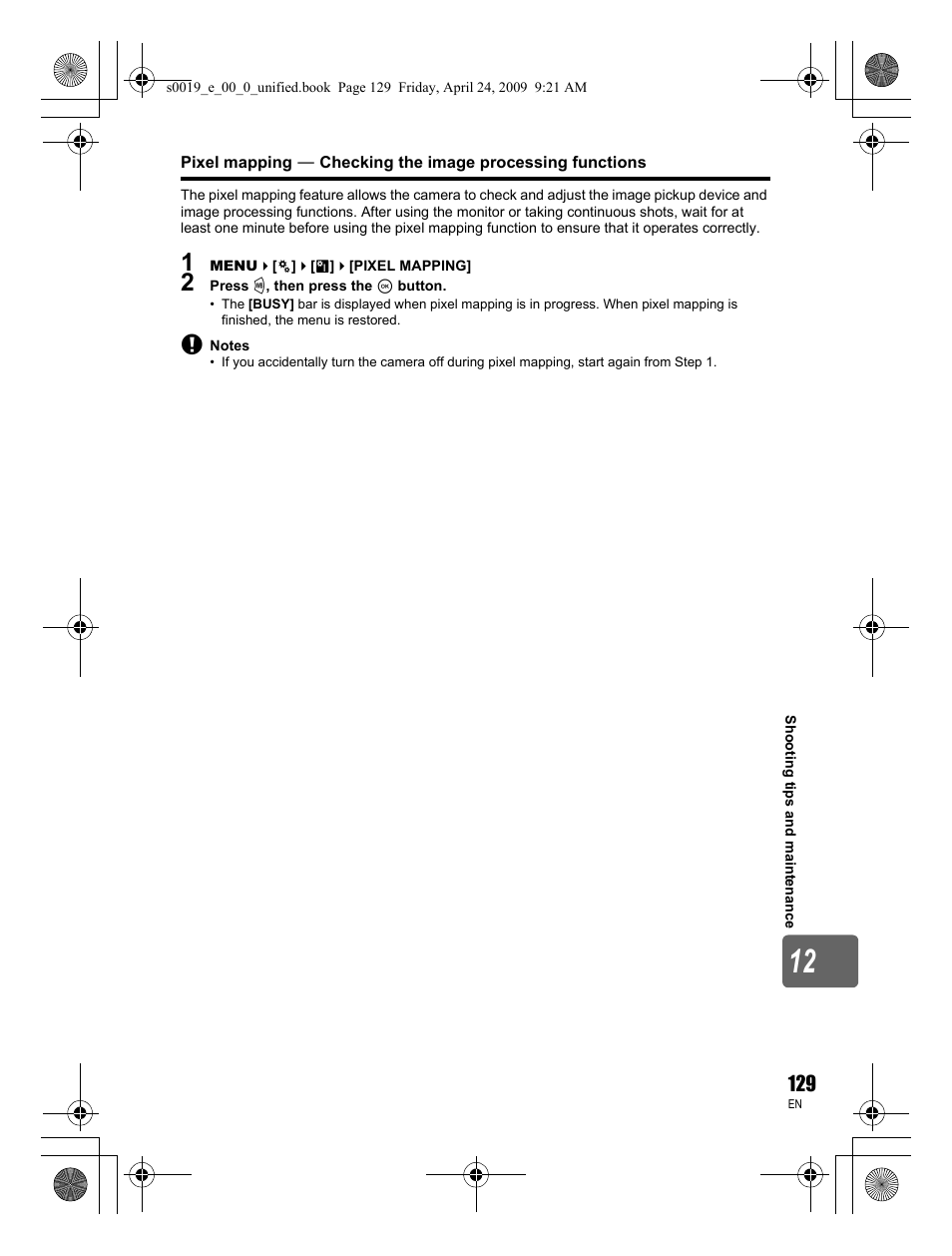 Olympus E-P1 User Manual | Page 129 / 164