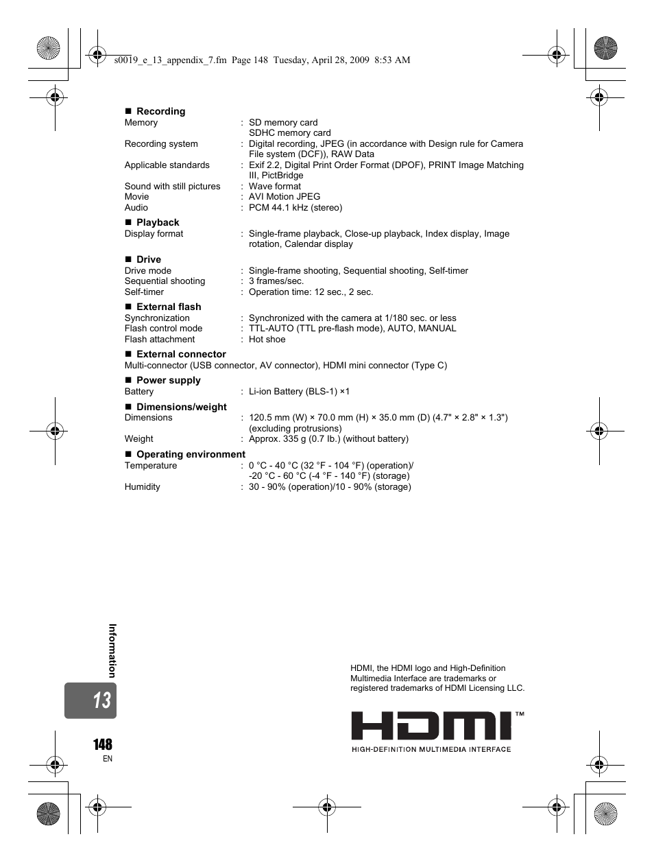 Olympus E-P1 User Manual | Page 148 / 164