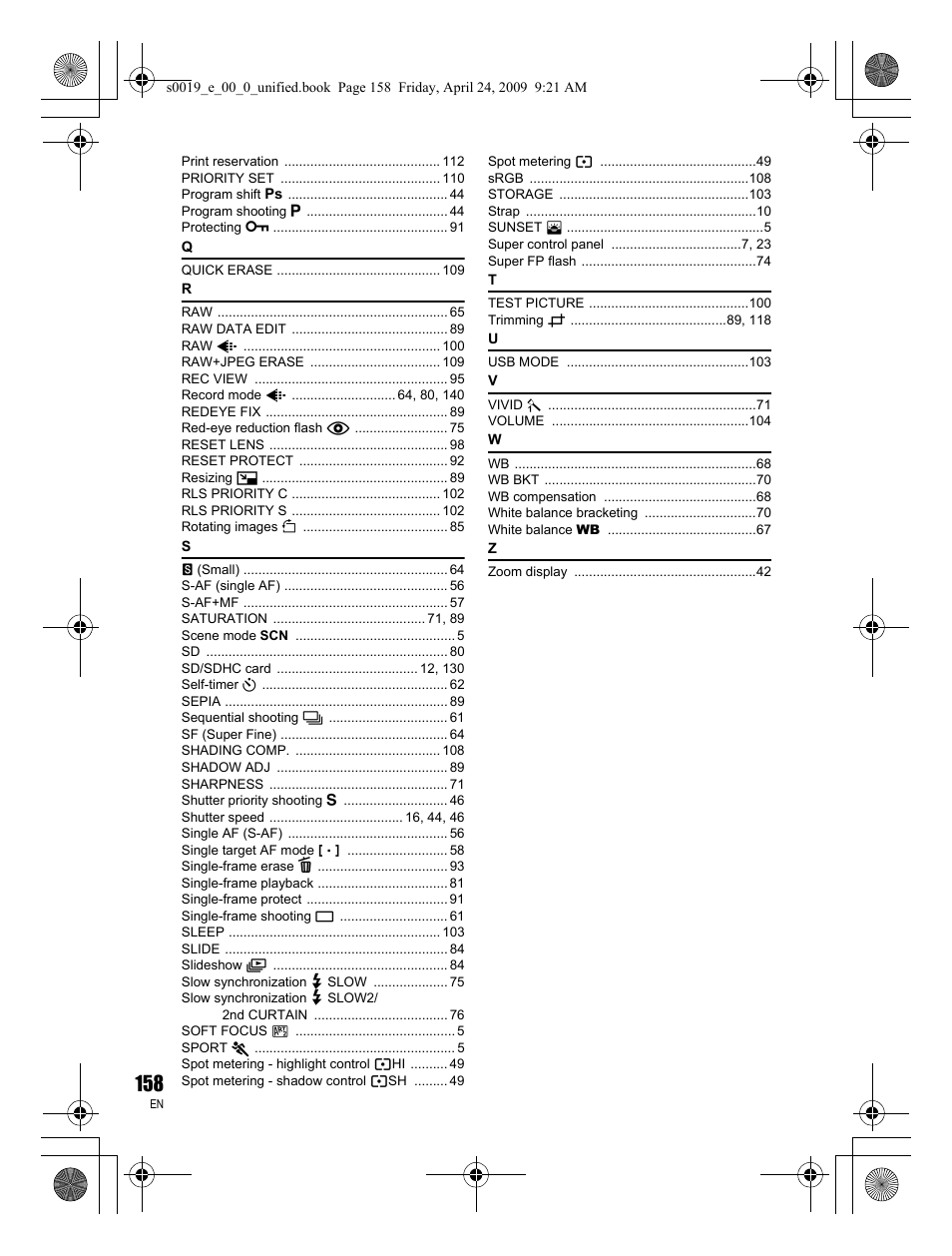 Olympus E-P1 User Manual | Page 158 / 164