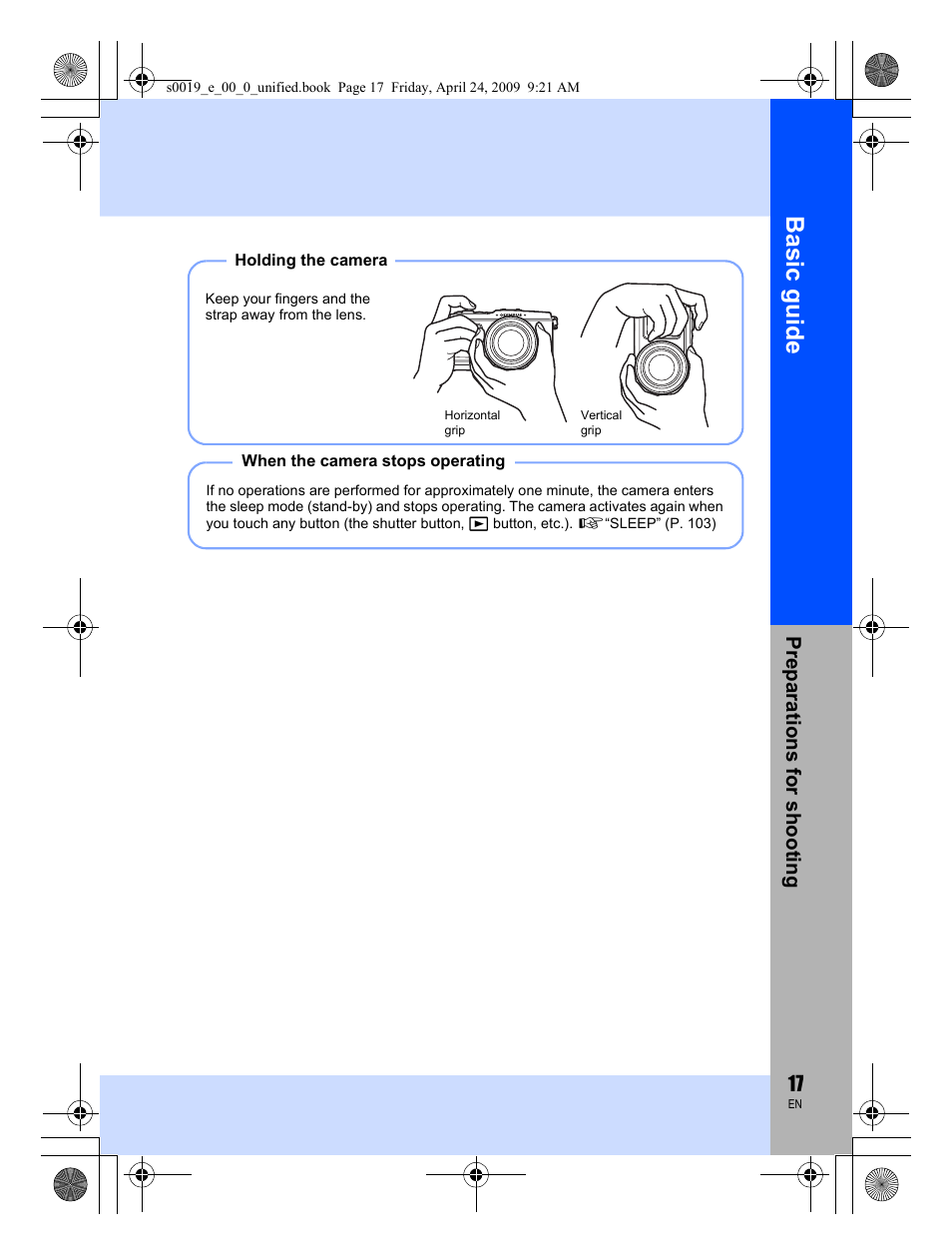 Basic guid e | Olympus E-P1 User Manual | Page 17 / 164