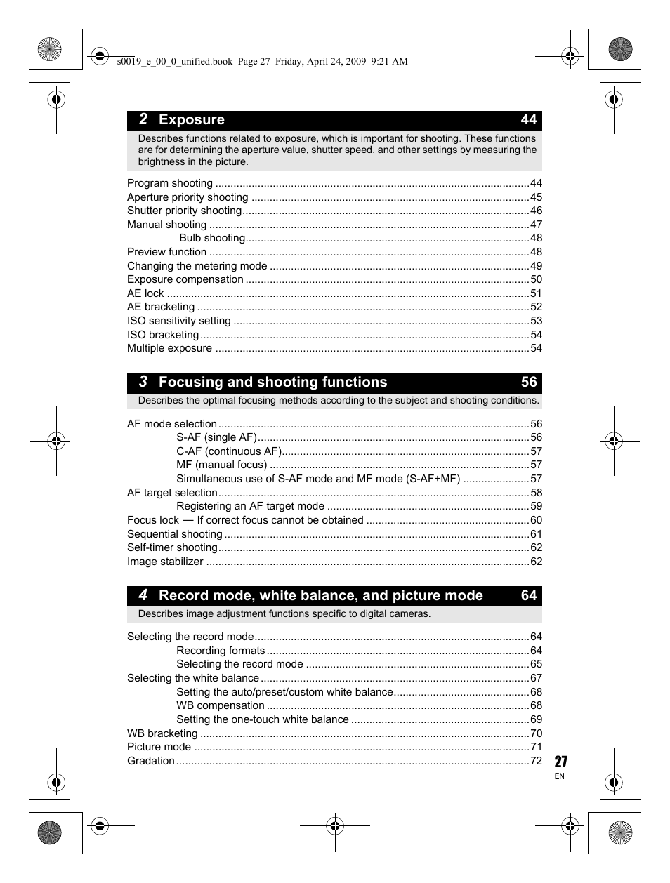 Olympus E-P1 User Manual | Page 27 / 164