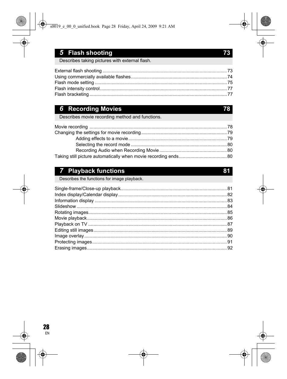Olympus E-P1 User Manual | Page 28 / 164