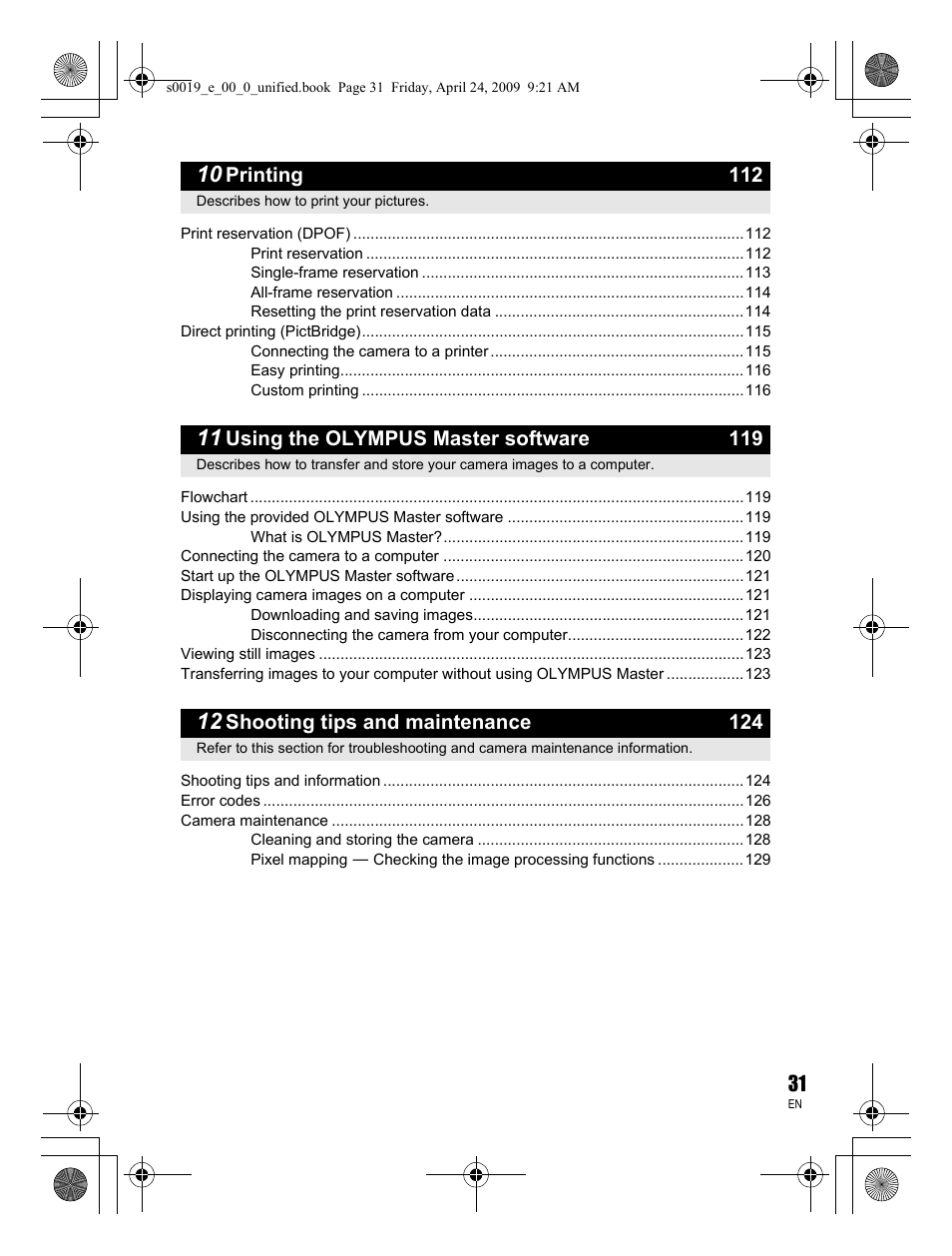 Olympus E-P1 User Manual | Page 31 / 164