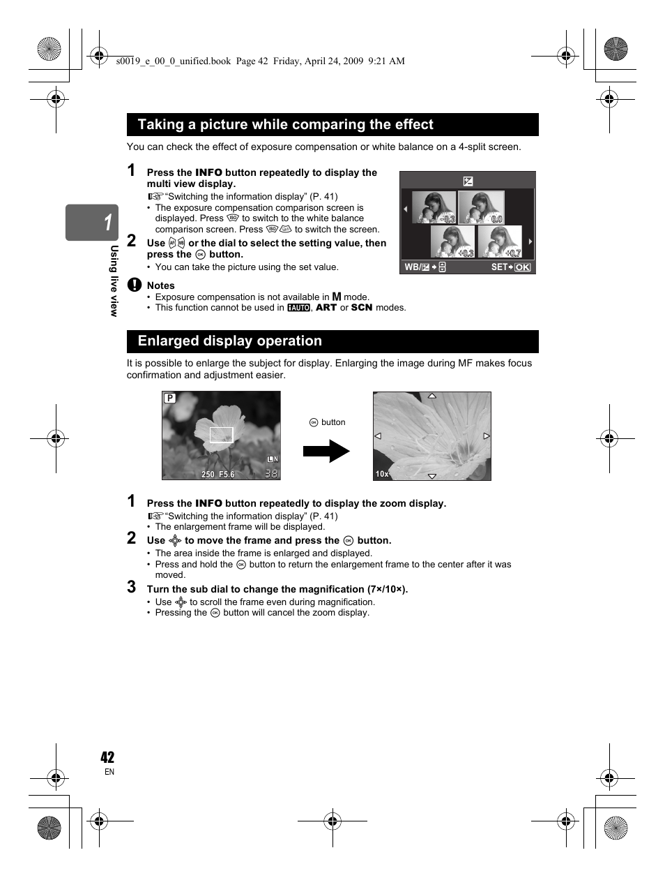 Olympus E-P1 User Manual | Page 42 / 164