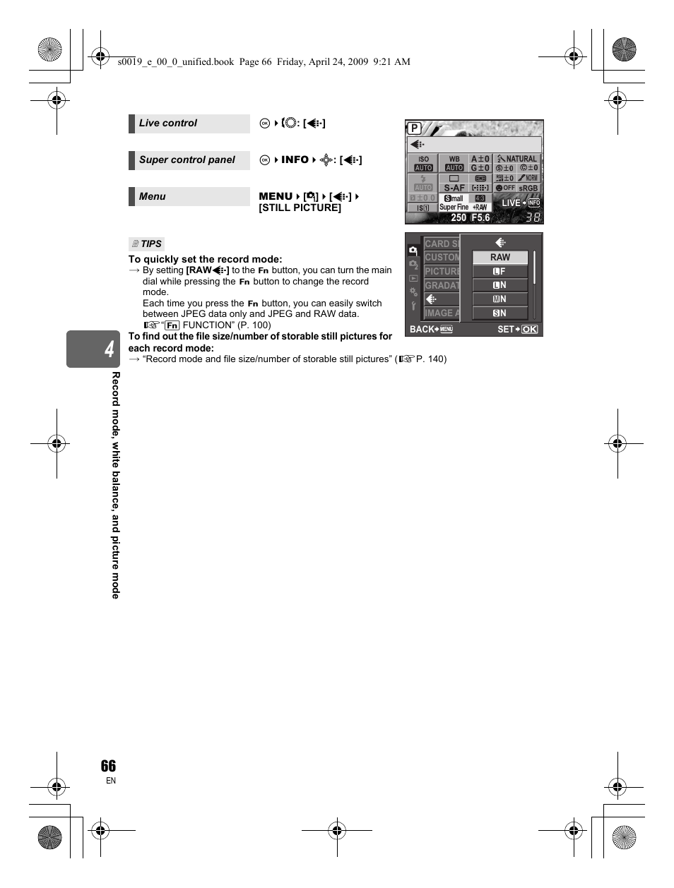 Olympus E-P1 User Manual | Page 66 / 164