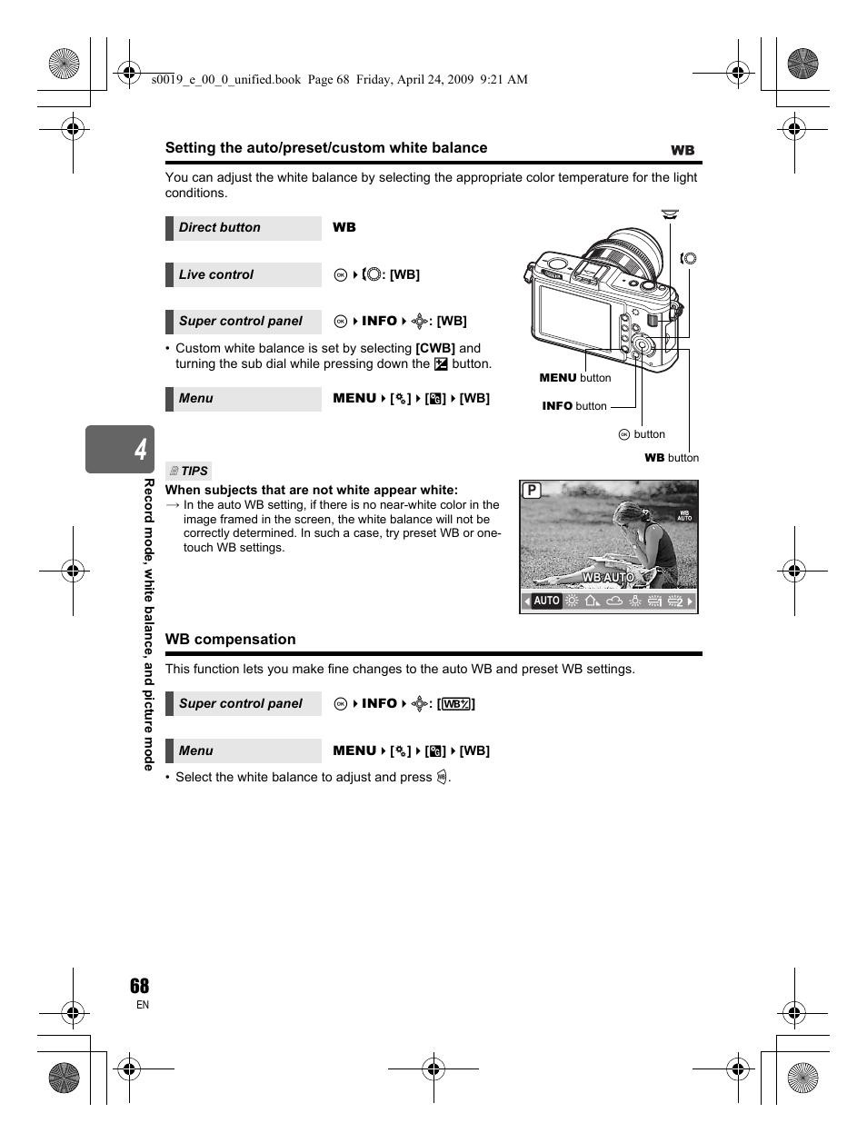 Olympus E-P1 User Manual | Page 68 / 164