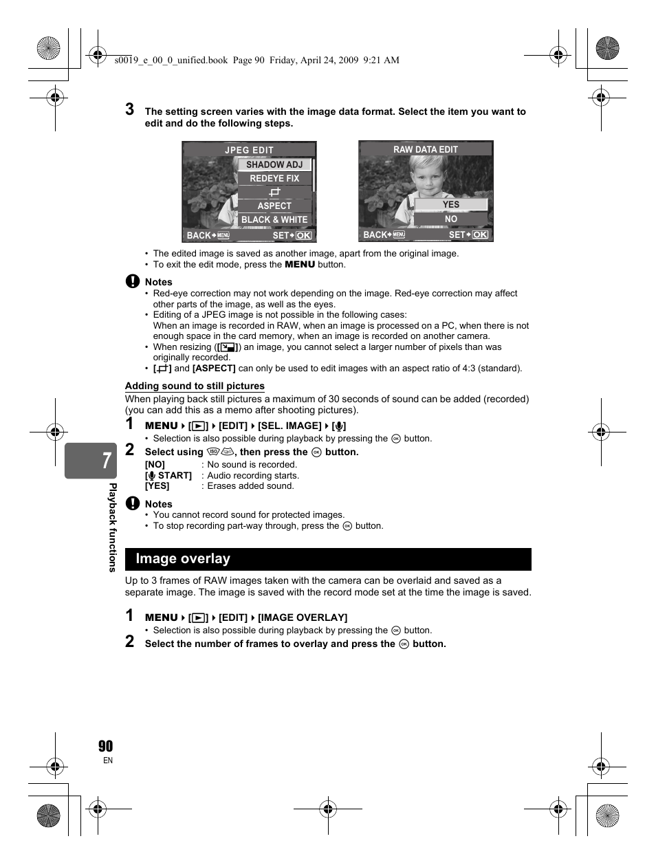 Image overlay | Olympus E-P1 User Manual | Page 90 / 164