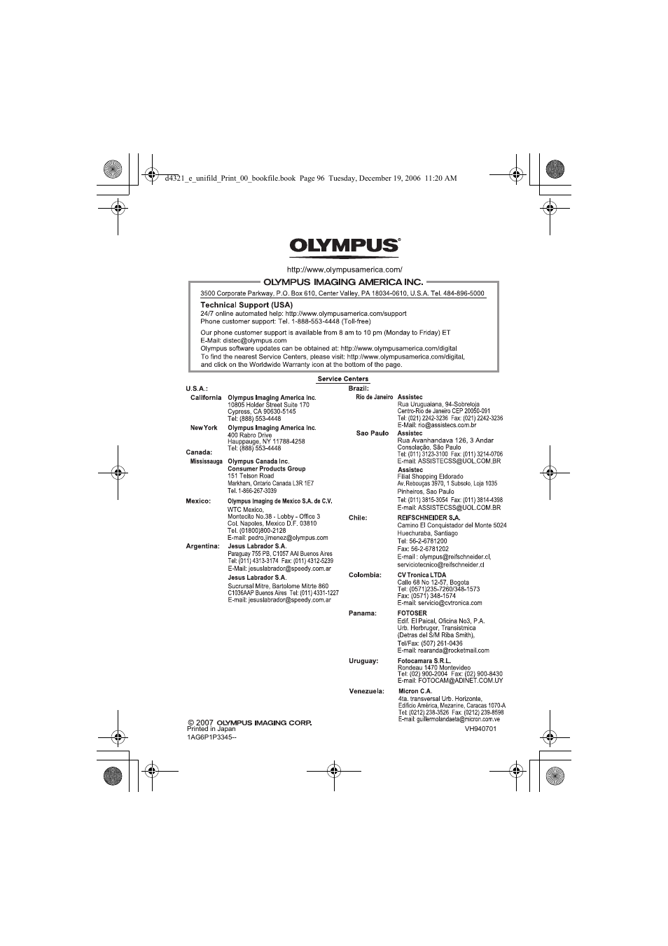 Olympus SP-550 UZ User Manual | Page 100 / 100